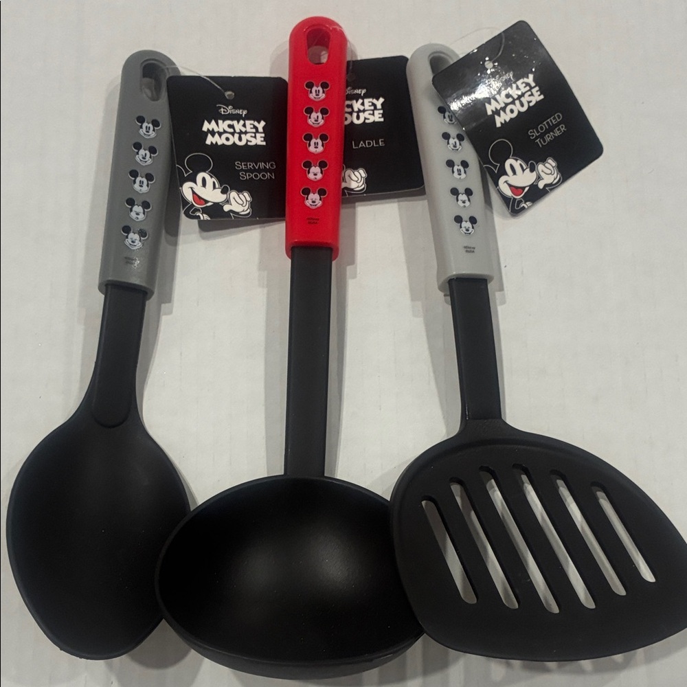 Disney Mickey Mouse Cooking Utensils Set - Black, Red, Gray